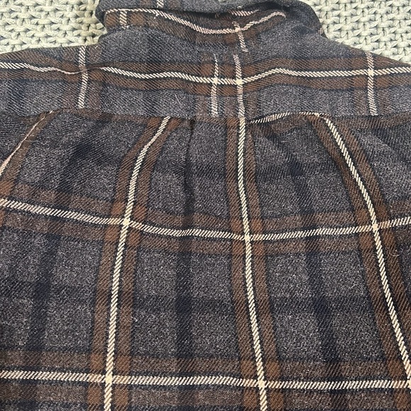 Vintage Express Womens Plaid Half Zip Shirt L XL Wool Blend 90s Grunge Hong Kong - Picture 9 of 12